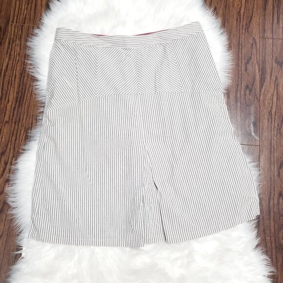 Vintage Point Zero Cotton Blend Y2K Pinstripe A-Line Skirt Business Casual Retro - Picture 1 of 9